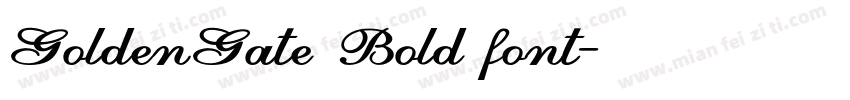 GoldenGate Bold font字体转换